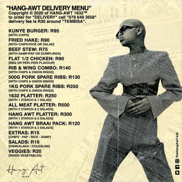 Square version of the original Hang Awt delivery menu