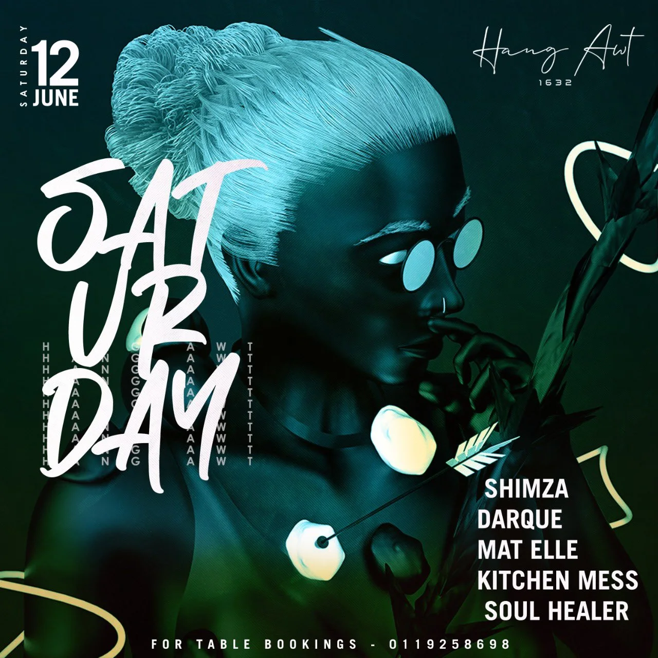 Original Hang Awt OAT UR DAY event poster