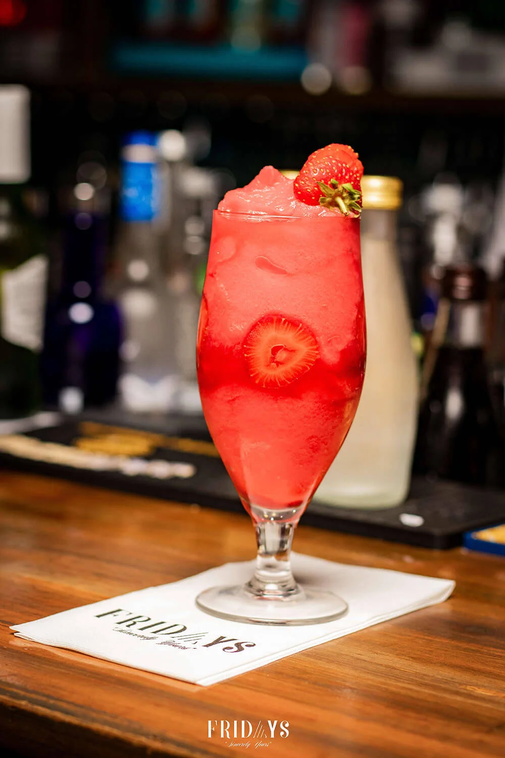 Red fruit cocktail at the Hang Awt bar